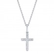 0.06Ct Diamond Cross Necklace