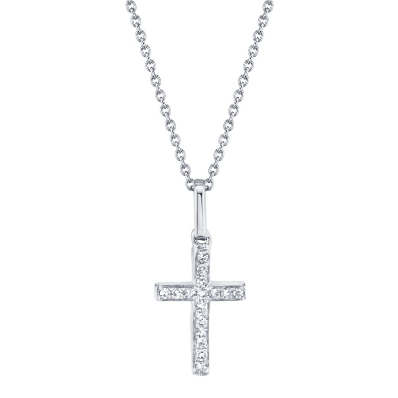 0.06Ct Diamond Cross Necklace