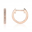 0.07Ct 14K Rose Gold Diamond Huggie Earrings