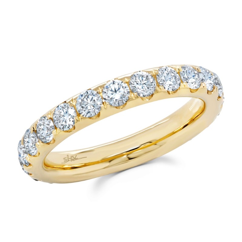 1.84Ct 14K Yellow Gold Diamond Eternity Band Size 5.5