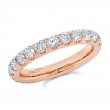 1.84Ct 14K Rose Gold Diamond Eternity Band Size 5.5