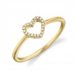 0.04Ct 14K Yellow Gold Diamond Heart Ring