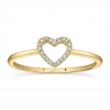 0.04Ct 14K Yellow Gold Diamond Heart Ring
