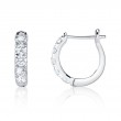 0.81Ct 14K White Gold Diamond Huggie Earrings