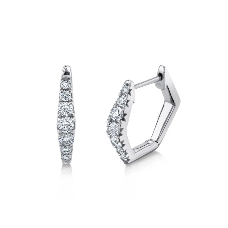 0.49Ct Diamond Huggie Earrings