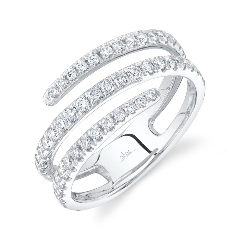 Shy Creation 14K White Gold .61Ctw Diamond Ring