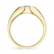 0.17Ct 14K Yellow Gold Diamond Oval Bezel Signet Ring
