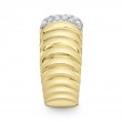 0.26Ct 14K Yellow Gold Diamond Ribbed Ring
