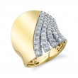 1.18Ct 14K Two Tone Yellow And White Gold Diamond Lady's Ring