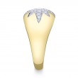 0.33Ct 14K Yellow Gold Diamond Star Ring