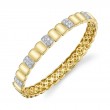 0.79Ct 14K Yellow Gold Diamond Bangle