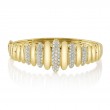 2.19Ct 14K Yellow Gold Diamond Pave Bangle