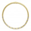 1.77Ct 14K Yellow Gold Diamond Ribbed Necklace