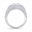 1.85Ct 14K White Gold Diamond Baguette Signet Ring