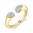 0.19Ct 14K Two Tone Yellow And White Gold Diamond Lady's Ring