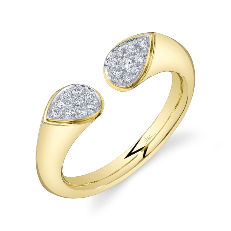 0.19Ct 14K Two Tone Yellow And White Gold Diamond Lady's Ring
