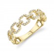 0.22Ct 14K Yellow Gold Diamond Link Ring Size 8