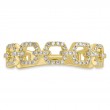 0.22Ct 14K Yellow Gold Diamond Link Ring Size 6