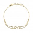 0.12Ct 14K Yellow Gold Diamond Love Bracelet