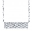 0.25ct 14k White Gold Diamond Pave Necklace