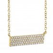 0.25Ct 14K Yellow Gold Diamond Pave Necklace