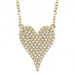0.21Ct Diamond Pave Heart Necklace