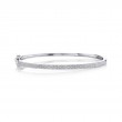 0.52Ct 14K White Gold Diamond Pave Bangle