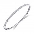 0.52Ct 14K White Gold Diamond Pave Bangle