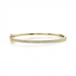 0.52Ct 14K Yellow Gold Diamond Pave Bangle