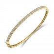 0.52Ct 14K Yellow Gold Diamond Pave Bangle