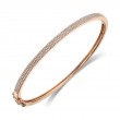 0.52Ct 14K Rose Gold Diamond Pave Bangle