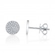 0.17ct 14k White Gold Diamond Pave Stud Earrings