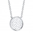 0.15Ct Diamond Pave Circle Necklace