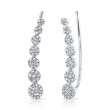 0.25Ct 14K White Gold Diamond Ear Crawler Earrings