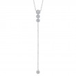 0.29Ct 14K White Gold Diamond Lariat Necklace