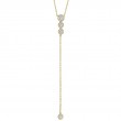 0.29Ct 14K Yellow Gold Diamond Lariat Necklace