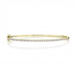 0.62Ct 14K Yellow Gold Diamond Bangle