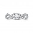 0.19Ct 14K White Gold Diamond Infinity Ring
