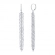 1.43Ct 14K White Gold Diamond Feather Earrings