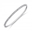 0.69Ct 14K White Gold Diamond Bangle