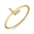 0.03Ct 14K Yellow Gold Diamond Lady's Ring - Initial L