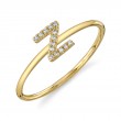 0.05Ct 14K Yellow Gold Diamond Lady's Ring - Initial Z