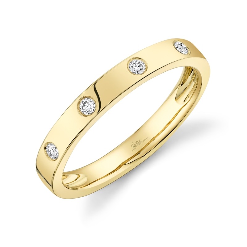 0.07ct 14k Yellow Gold Diamond Lady's Band