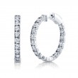 1.06Ct Diamond Hoop Earrings