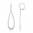 0.80Ct 14K White Gold Diamond Earrings
