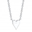 0.05ct 14k White Gold Diamond Pave Heart Necklace