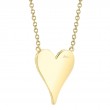 0.11ct 14k Yellow Gold Diamond pav? Heart Necklace