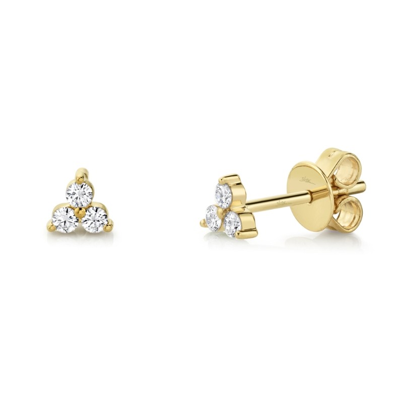 0.15Ct 14K Yellow Gold Diamond Stud Earrings