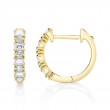 0.42Ct 14K Yellow Gold Diamond Baguette Huggie Earrings