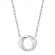 0.07Ct Diamond Love Knot Circle Necklace